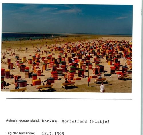 Borkum Nordstrand (Platje) Foto montiert auf Karton