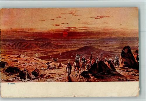 1923 Wüste Sahara AK Serie Mittelmeer
