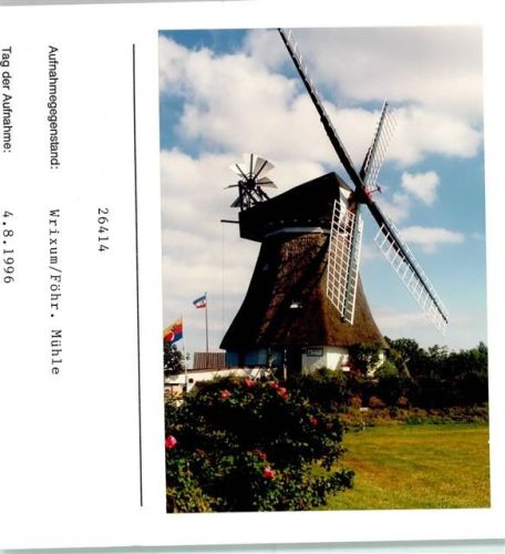 Wrixum Windmühle Foto montiert auf Karton