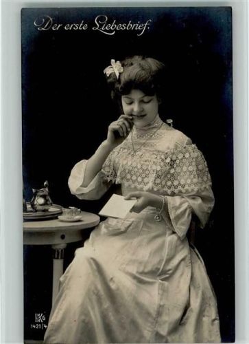 1909 Serie 1421-4 Frauenschönheit - der erste Liebesbrief