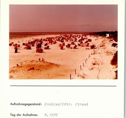 Nieblum Strand Foto montiert auf Karton
