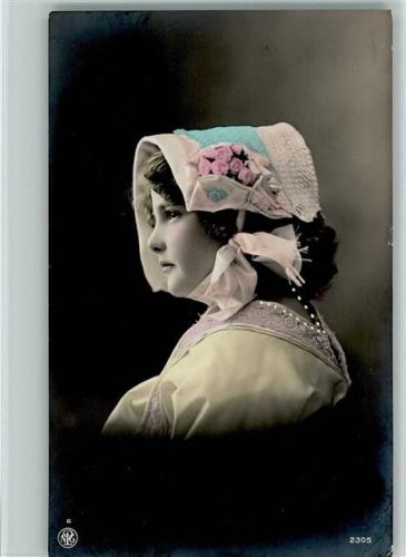 1912 Nr. 2305 - handcoloriert - Frauenschönheit, Hutmoe