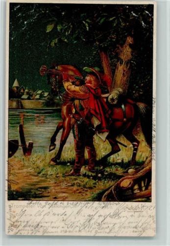 1903 Trompeter mit Pferd AK