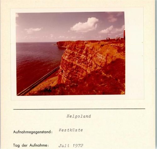 Helgoland Westküste Foto montiert auf Karton