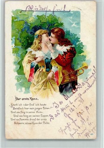 1910 Serie 63 Der erste Kuss AK