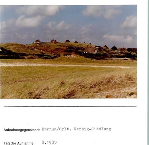 Hörnum Kersig-Siedlung Foto montiert auf Karton