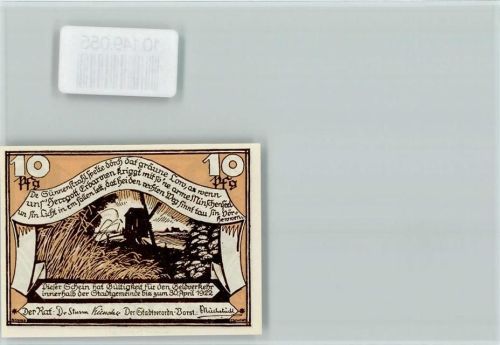Hagenow Notgeldschein 10 Pfennig Reutergeld