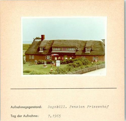 Dagebüll Pension Friesenhof Foto montiert auf Karton