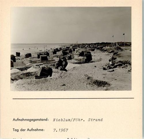 Nieblum Strand Foto montiert auf Karton