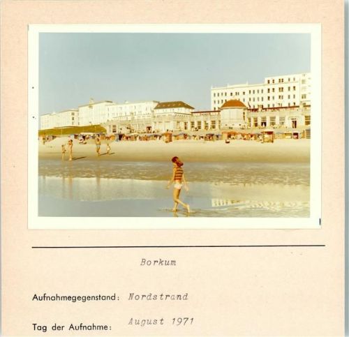 Borkum Nordstrand Foto montiert auf Karton
