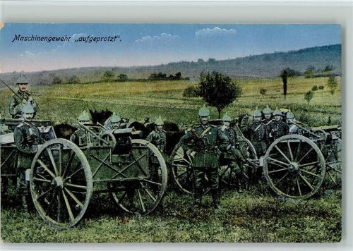 1915 WK I Maschinengewehr aufgeprotzt AK