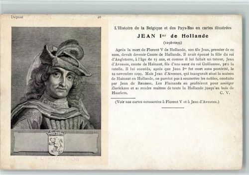 1900 Nr. 40 Jean Ier de Hollande - Histoire de la Belgique et des Pay-Bas en cartes illustrees