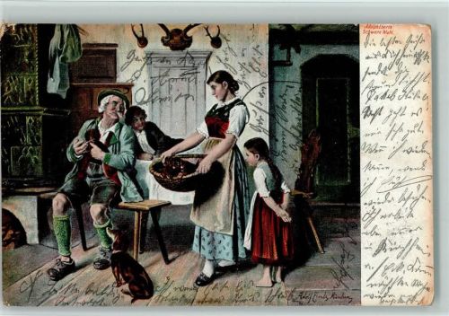 1905 Bauernstube - schwere Wahl AK