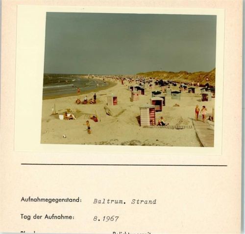 Baltrum Strand Foto montiert auf Karton