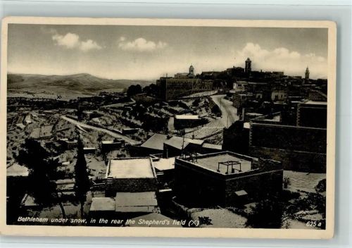 Bethlehem Winteraufnahme links das Hirtenfeld