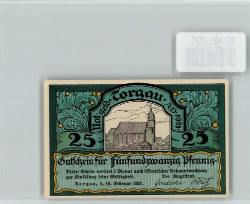 Torgau Notgeld Ritter Kirche