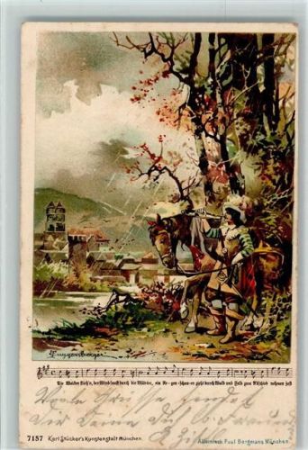 1899 Nr. 7157 Litho Stückers Kunstanstalt - Noten , sign Guggenberger