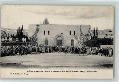 Brugg AG 1907 Aufführung der Braut v. Messina im Amphitheater