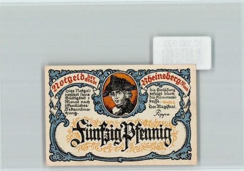 Rheinsberg Notgeld