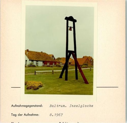 Baltrum Inselglocke Foto montiert auf Karton