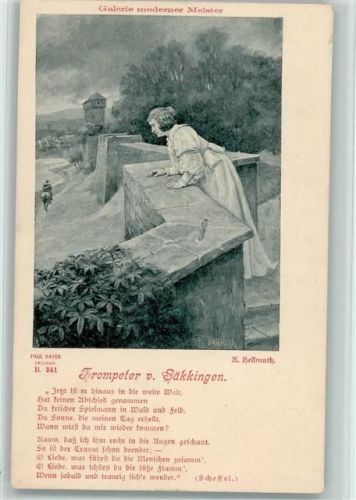 1899 Scheffel Gedicht - gute Erhaltung AK