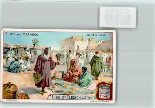 Sammelbild Liebig - Markt in Rabat