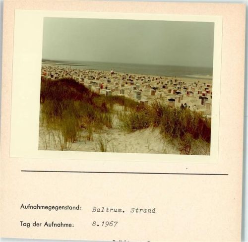 Baltrum Strand Foto montiert auf Karton