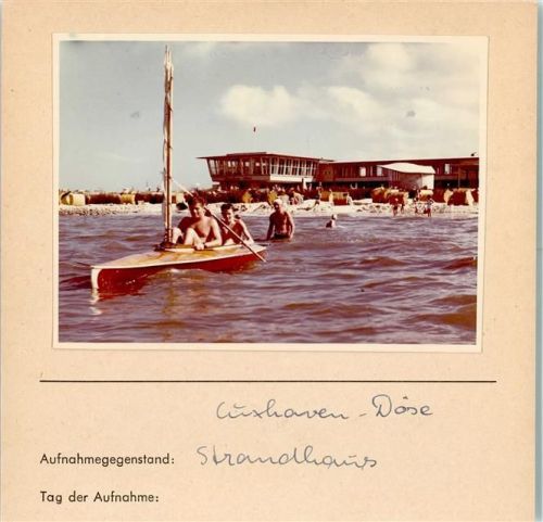 Cuxhaven Cuxhaven Döse Strandhaus Foto montiert auf Karton
