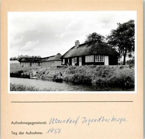 Otterndorf Jugendherberge Foto montiert auf Karton
