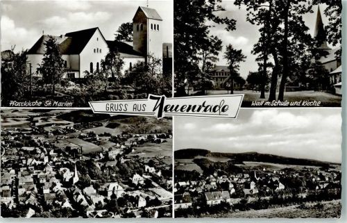 Neuenrade Pfarrkirche St. Marien Wall m. Schule u. Kirche