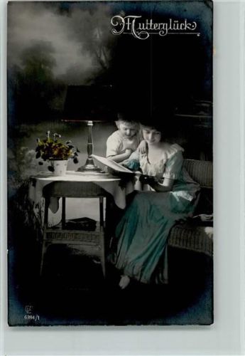 1922 Fotoverlag GL+Co Mutterglück - Buch lesen , handcoloriert