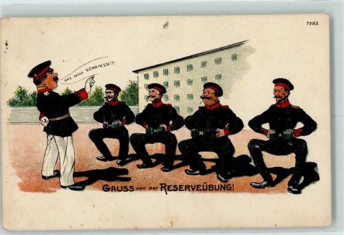1918 Gruss aus Reserveübung Verlag Bruno Bürger 7583