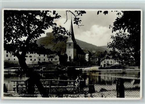 Neckargemünd Teilansicht mit Kirche
