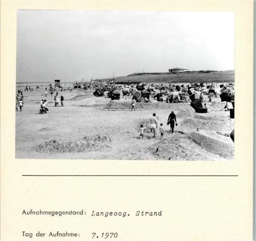 Langeoog Strand Foto montiert auf Karton