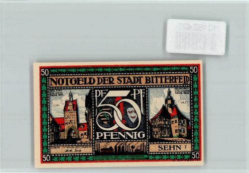 Bitterfeld Notgeld Scherenschnitt