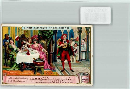 Sammelbild Liebig, Joh. Strauss, eine Nacht in Venedig II Act. 6 Scene