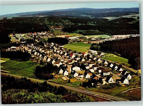 Steinbach Rückseite mit Abschürfungen bzw Kleberesten Fliegeraufnahme