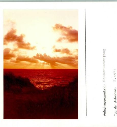 Sonnenuntergang Foto montiert auf Karton