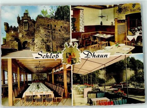 Dhaun Schloss Rückseite mit Abschürfungen bzw Kleberesten