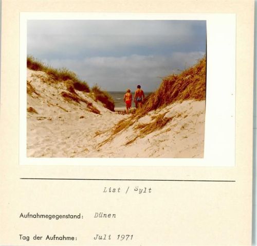 List Dünen Foto montiert auf Karton