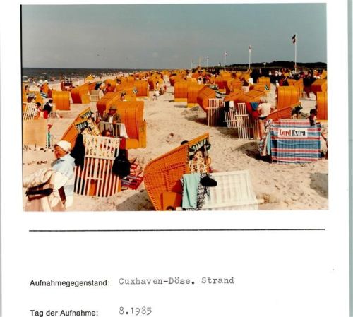 Cuxhaven Cuxhaven Döse Strand Foto montiert auf Karton