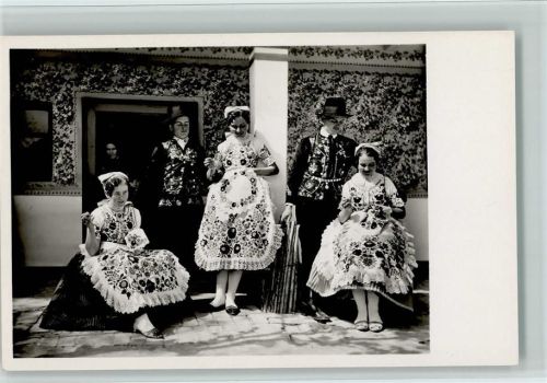 1938 Mädchen bei der Handarbeit AK Sticken