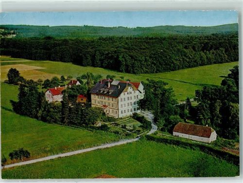 Wemding Fliegeraufnahme Pension Gasthaus Seebauer Rückseite mit Abschürfungen bzw Kleberesten