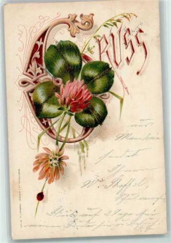 1900 AK mit Glimmerauflage Jugendstil