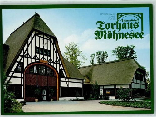 Möhnesee Rückseite mit Abschürfungen bzw Kleberesten Hotel Torhaus