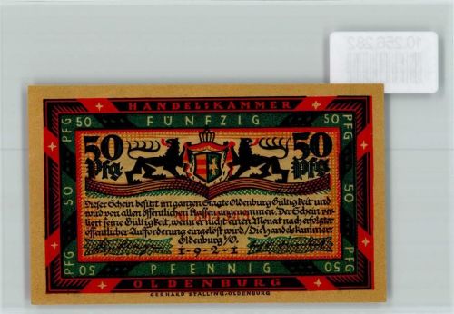 Oldenburg Notgeld ichtung Stadtwappen