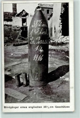 1916 WK I Blindgänger eines engl. Geschützes
