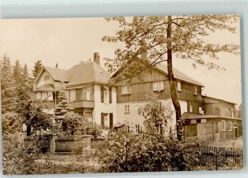 Schöneck Schwestern-Erholungsheim Rückseite mit Abschürfungen bzw Kleberesten
