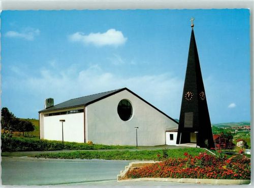 Steibis Kath. Pfarrkirche Verklärung Christi Rückseite mit Abschürfungen bzw Kleberesten