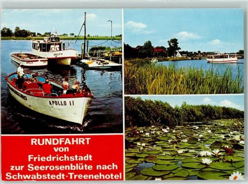 Schwabstedt Rundfahrt von Friedrichstadt zur Seerosenblüte nach Schwabstedt
